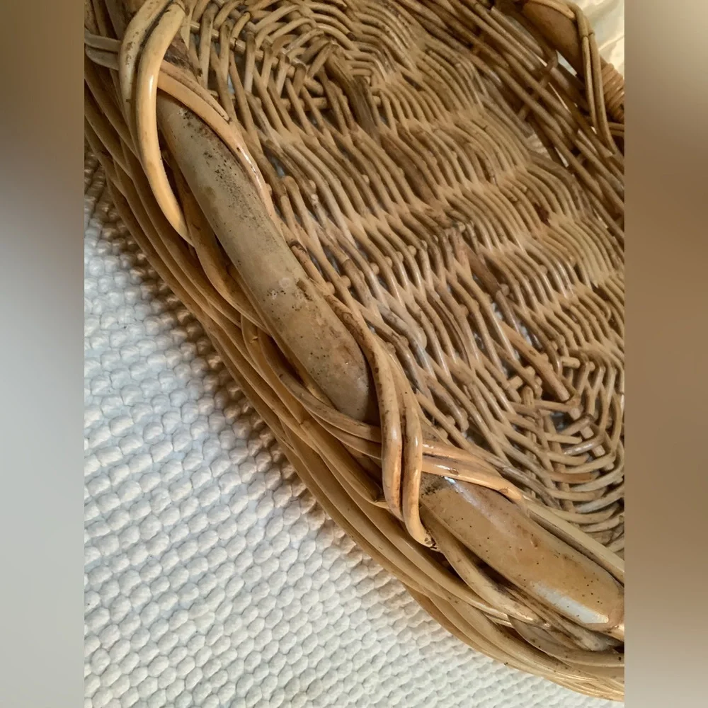 LG VINTAGE FARM TABLE OVAL BASKET